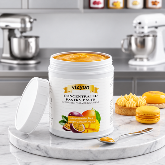 Vizyon Mango & Passion Fruit Concentrated Pastry Paste – 2.2 lb