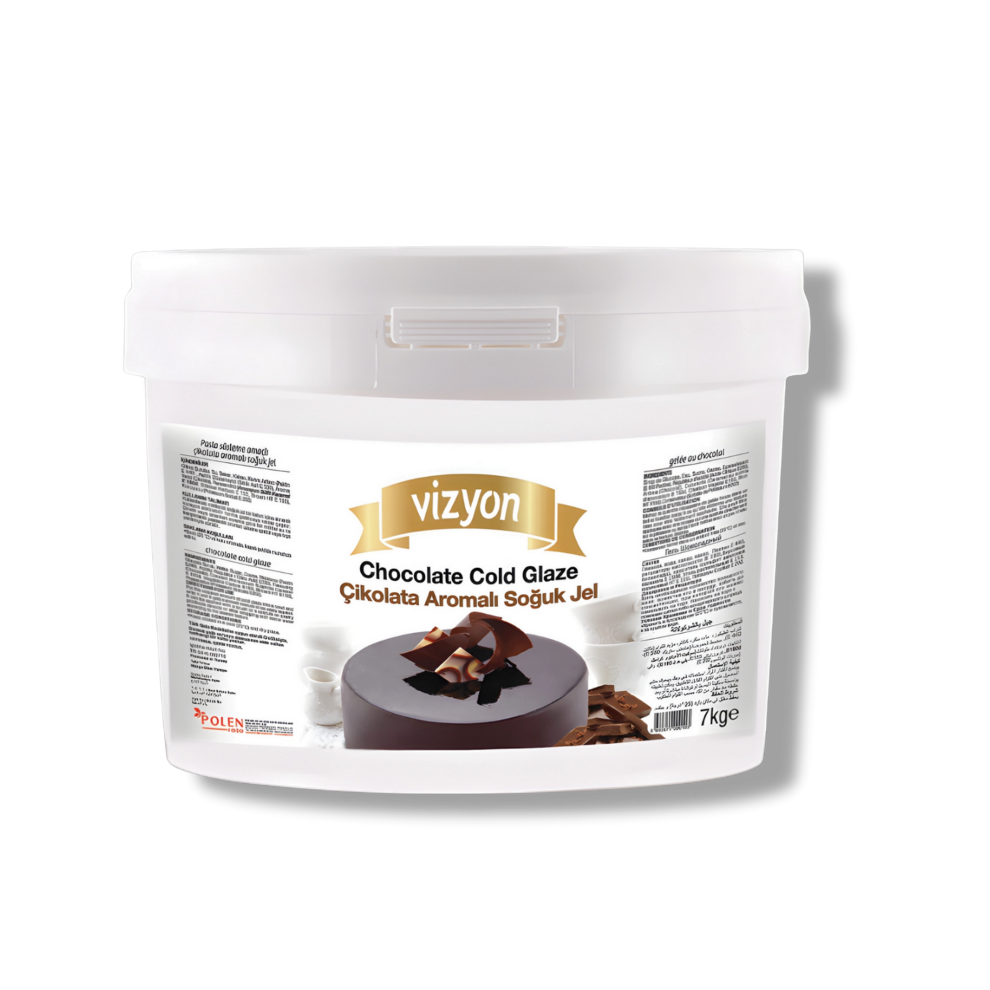 Vizyon Select Ready-to-Use Chocolate Cold Glaze - 15.43 lbs - Mirror Shine & Flavor