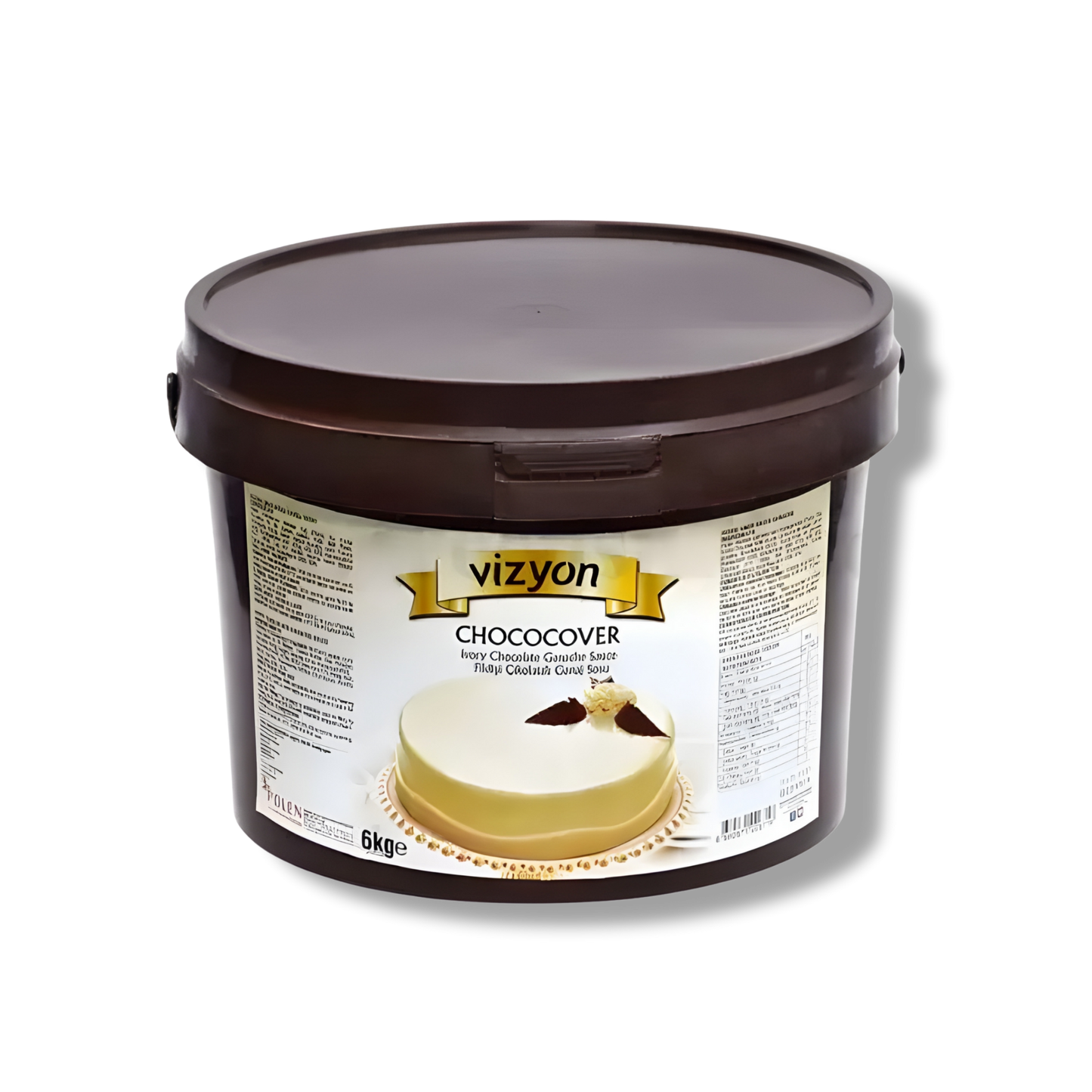 Vizyon Chococover Ivory Chocolate Ganache Sauce (13.23 lbs / 6 kg) - Dual-Purpose Coating & Filling Base