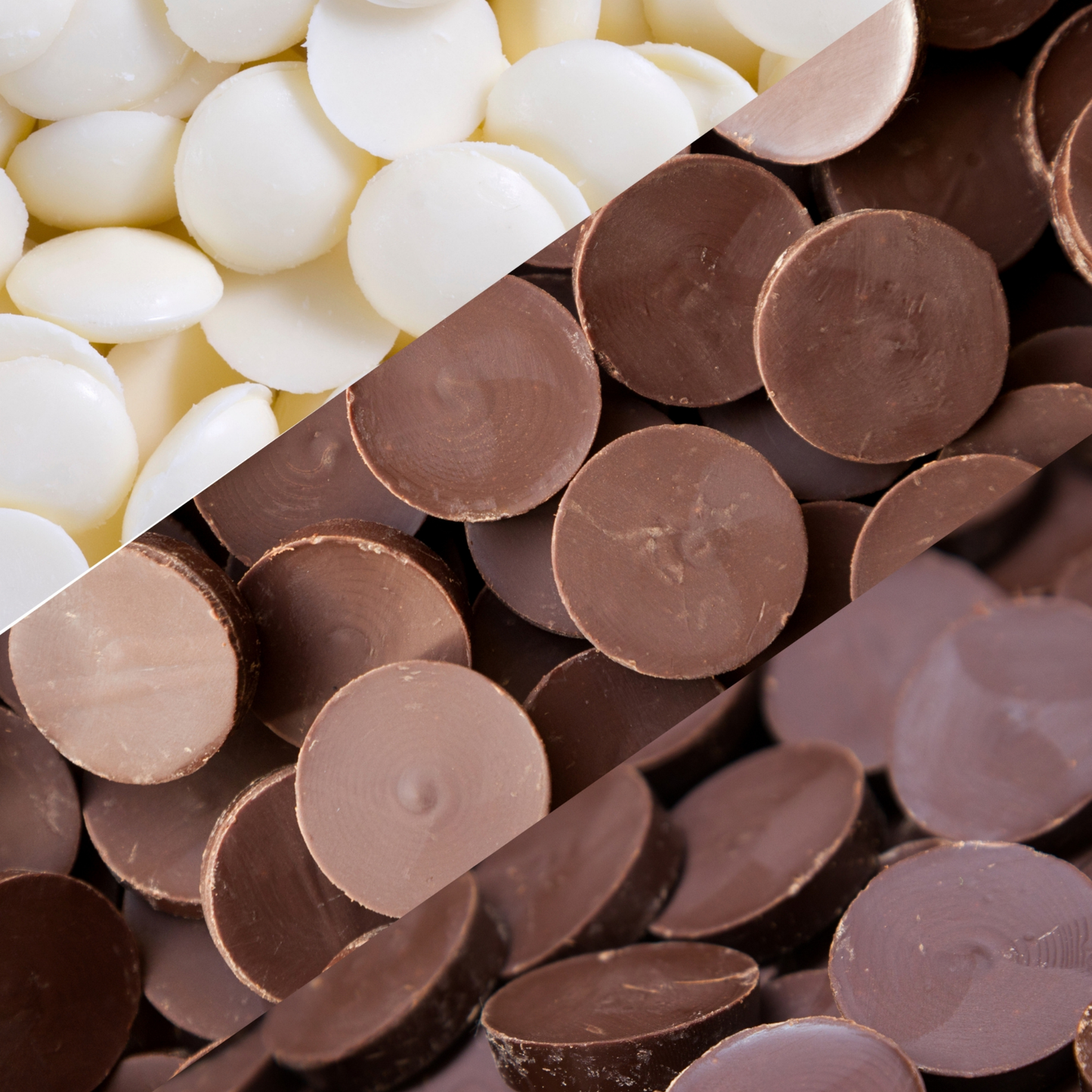 Vizyon Select Professional Compound White Chocolate Coins - 5.5 lbs - No Tempering Required