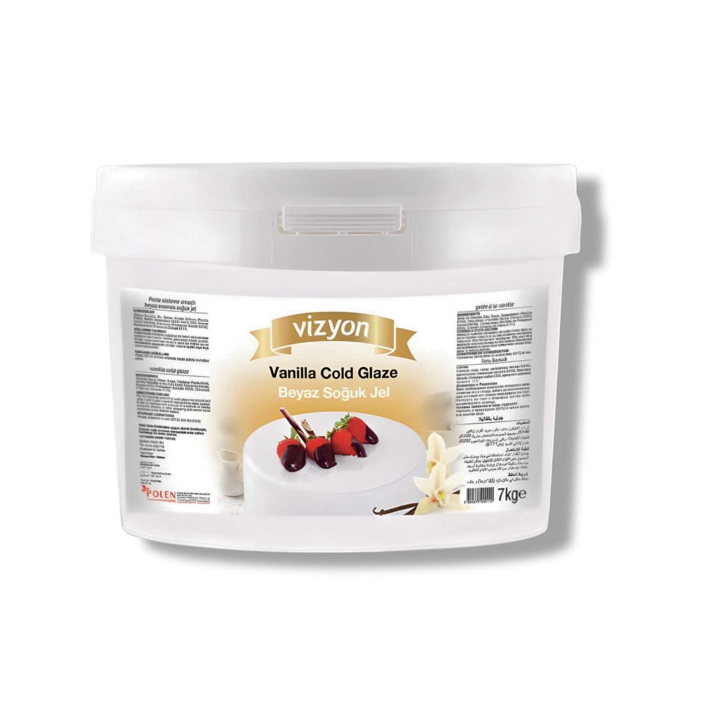 Vizyon Select Ready-to-Use Vanilla Cold Glaze - 15.43 lbs - Mirror Shine & Flavor