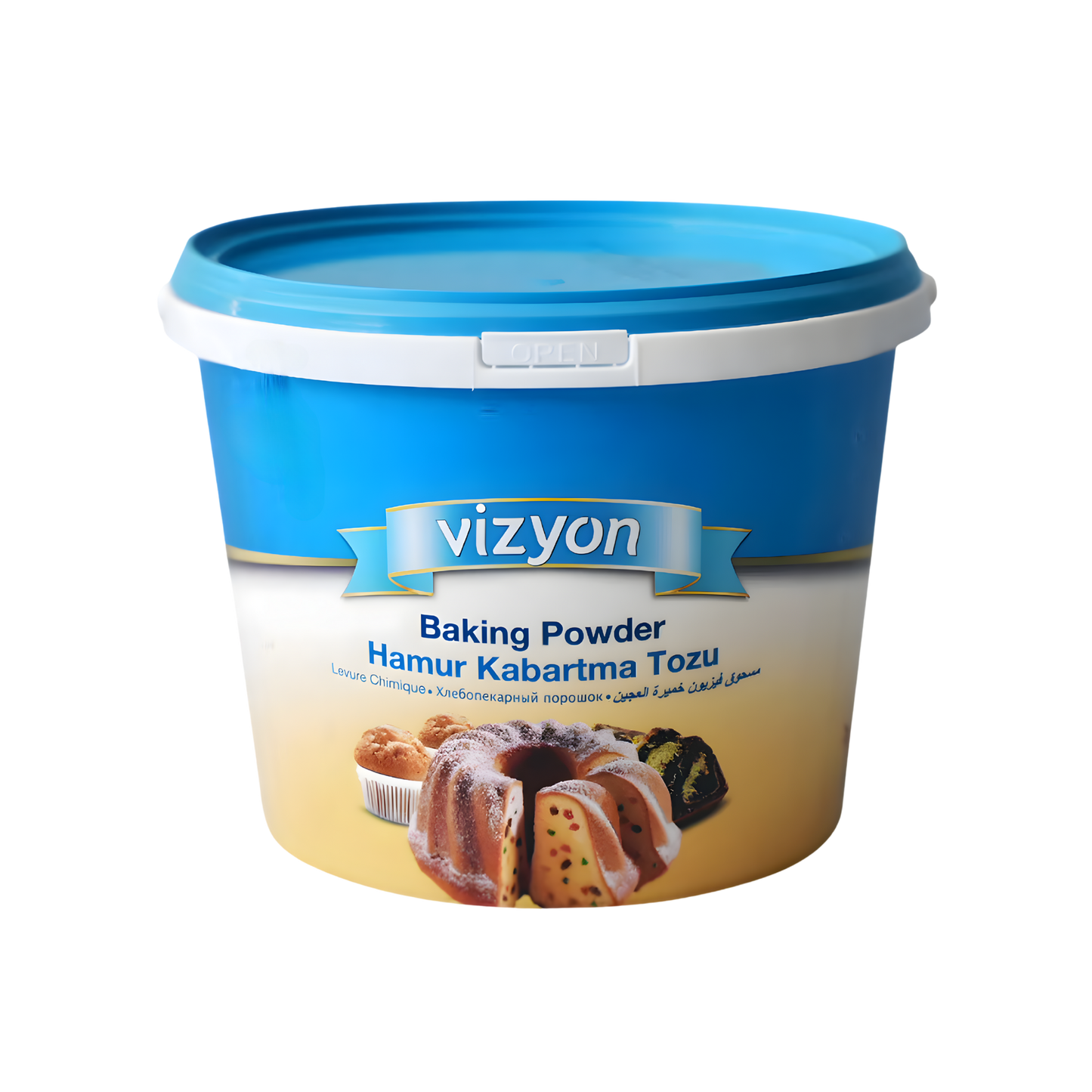 Vizyon Professional Baking Powder - 4.41 lbs – Double-Acting Leavening Agent
