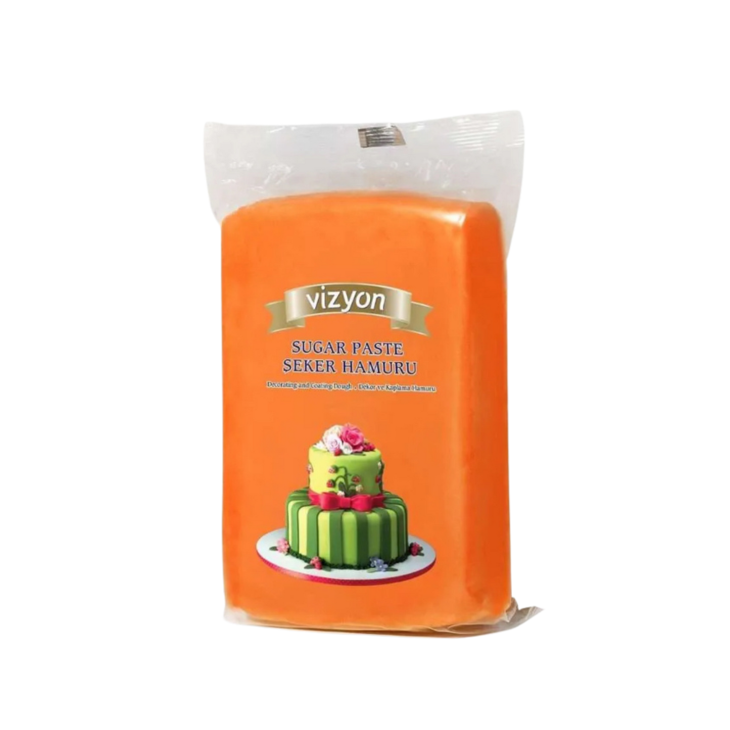 Vizyon Orange Fondant 2.2 lbs – Professional Cake Covering & Decorating Fondant