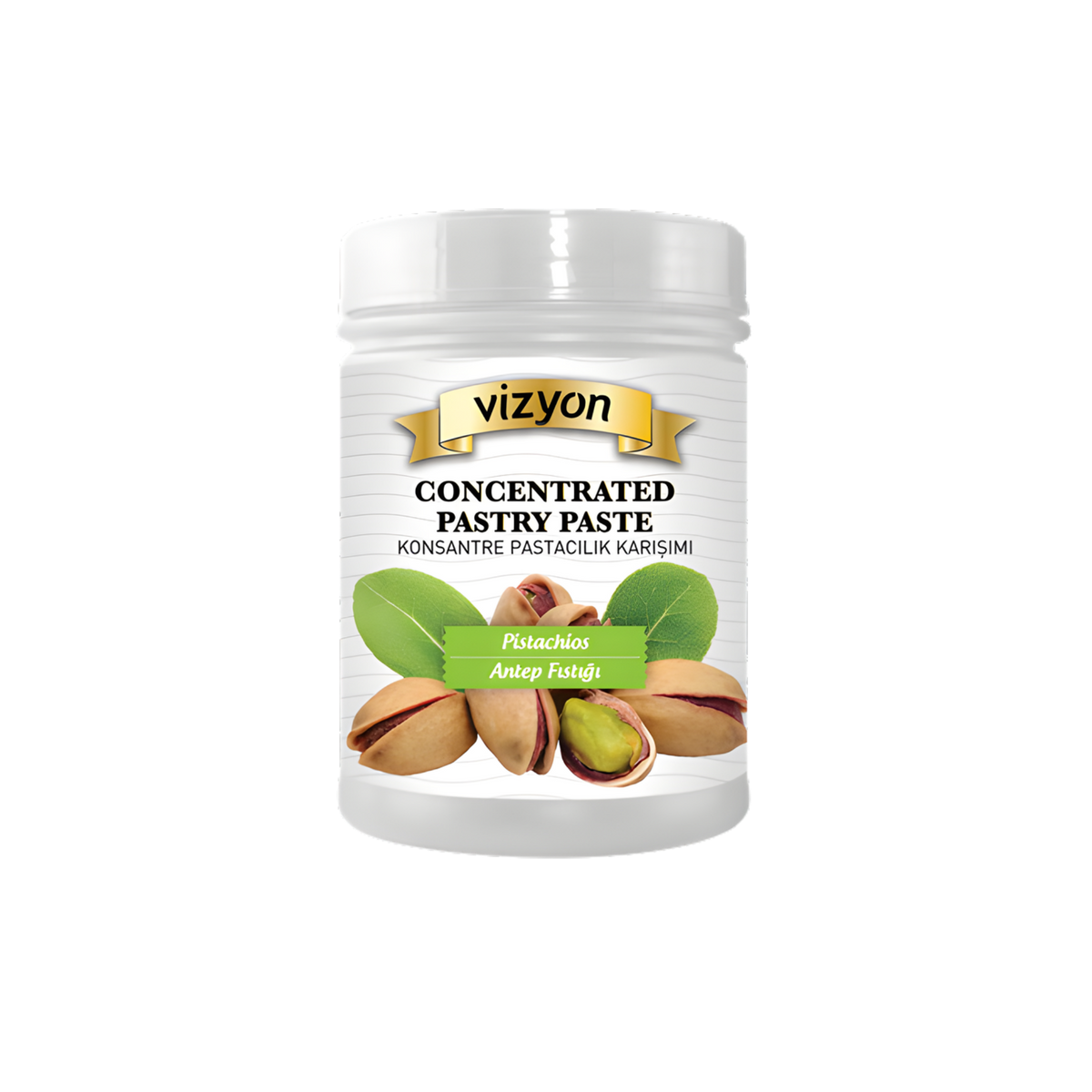 Vizyon Pistachio Concentrated Pastry Paste - 2.2 lb