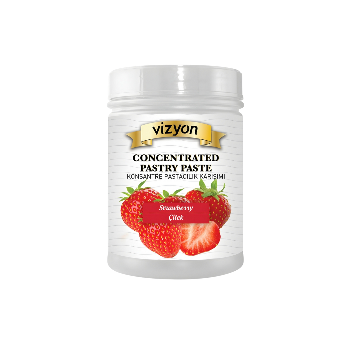 Vizyon Strawberry Concentrated Pastry Paste - 2.2 lbs