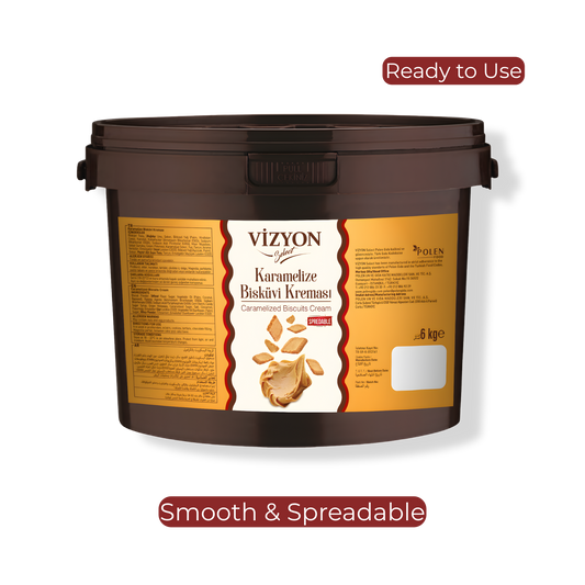 Caramelized Biscuit Cream for Professional Bakers – Rich Speculoos Flavor 13 lb