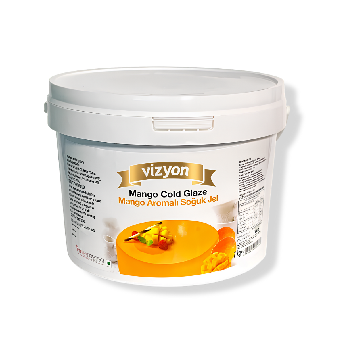Vizyon Mango Cold Glaze 15.4 lb | Vegan & Gluten-Free Bulk Pastry Glaze