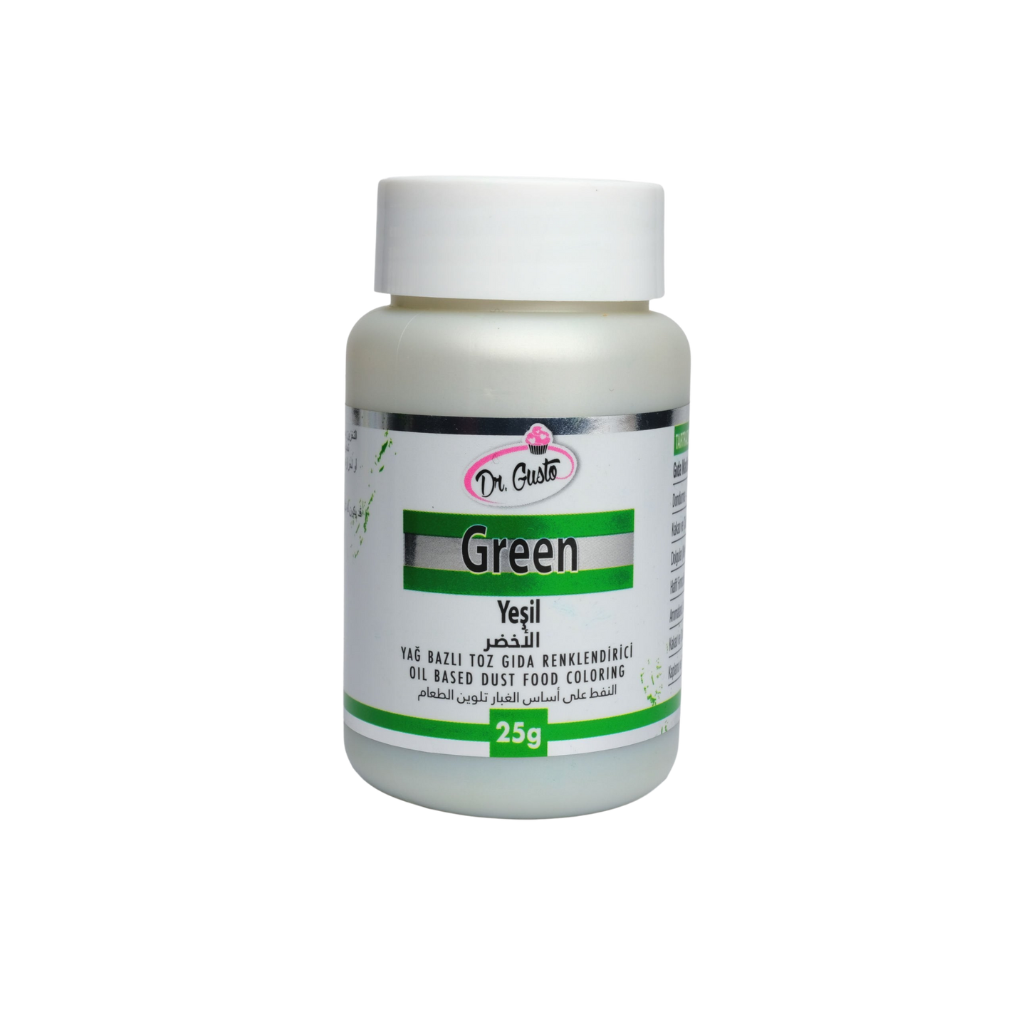 Dr. Gusto Green Oil-Based Food Coloring Powder 0.88 oz