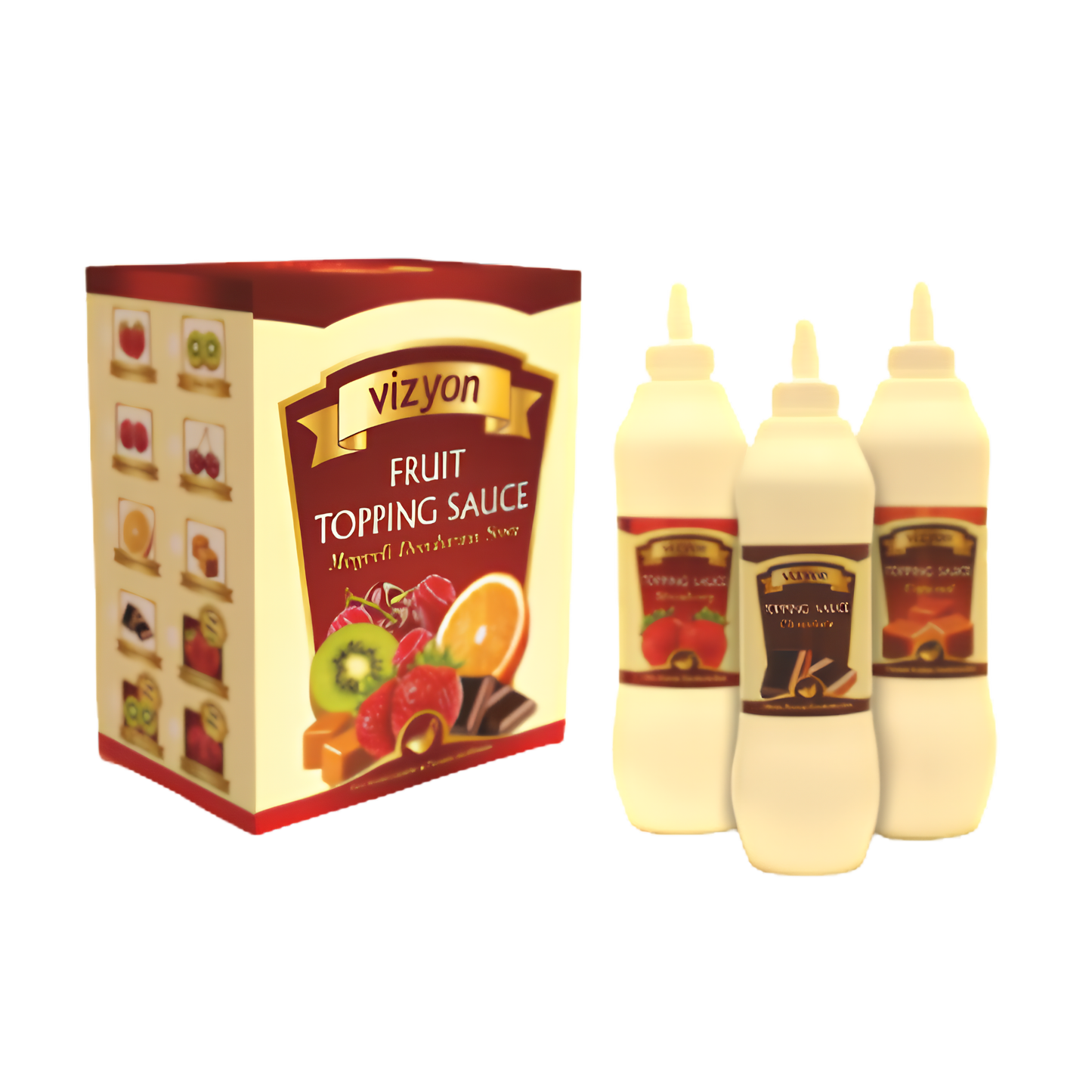 Vizyon Raspberry Topping Sauce – 2.2 lb | Vegan & Gluten-Free