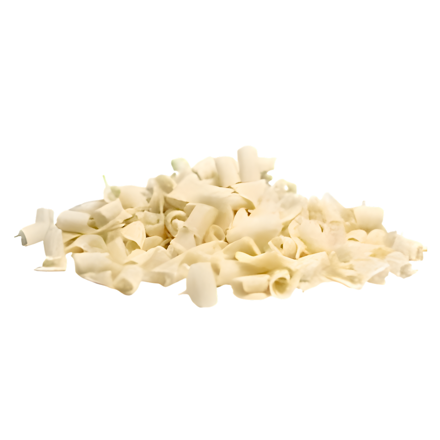 Premium White Chocolate Curls (7mm) for cakes, pastries & desserts — Minimum 37% Cocoa Solids —  2.2 lb.