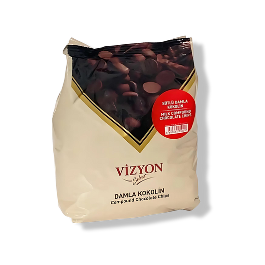 Vizyon Select Compound Milk Chocolate Chips - 2.2 lbs - Baking