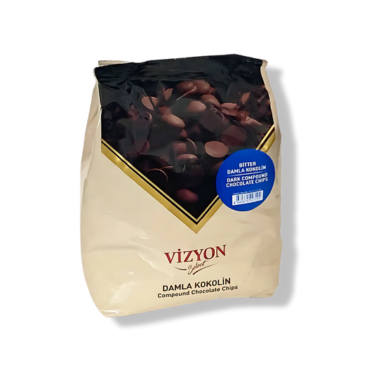 Vizyon Select Compound Dark Chocolate Chips - 2.2 lbs - Baking