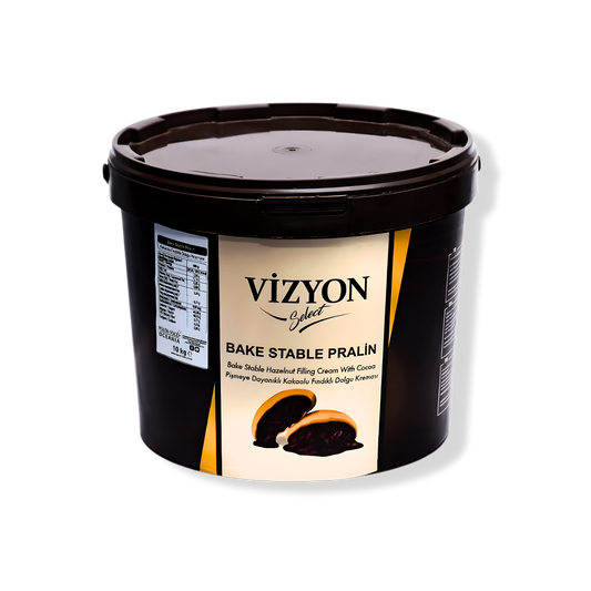 Vizyon Select BAKE STABLE Hazelnut Pralin (22 lbs / 10 kg) - 6% Hazelnut Filling