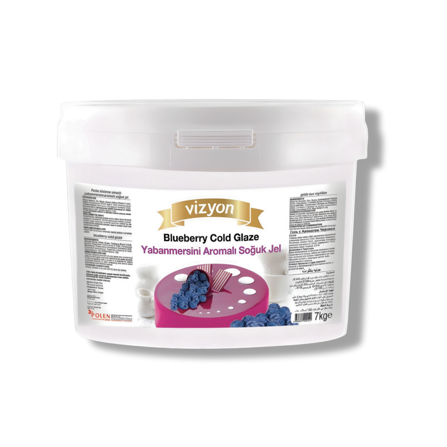 Vizyon Select Ready-to-Use Blueberry Cold Glaze - 15.43 lbs - Mirror Shine & Flavor