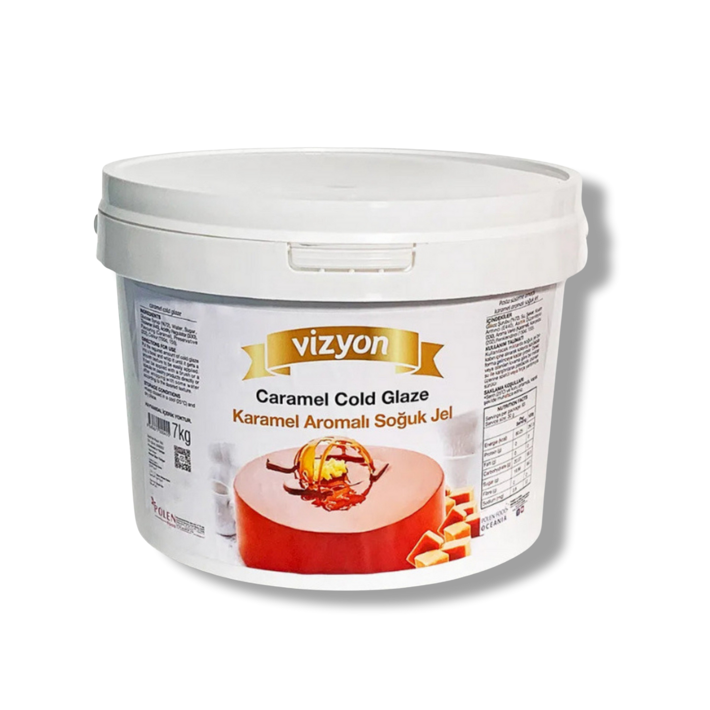 Vizyon Select Ready-to-Use Caramel Cold Glaze - 15.43 lbs - Mirror Shine & Flavor