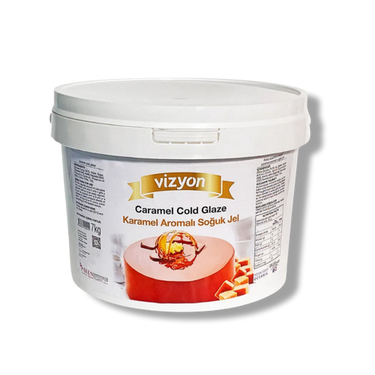 Vizyon Select Ready-to-Use Caramel Cold Glaze - 15.43 lbs - Mirror Shine & Flavor