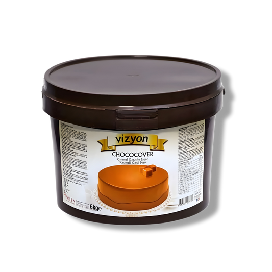 Vizyon Chococover Caramel Ganache Sauce (13.23 lbs / 6 kg) - Dual-Purpose Coating & Filling Base