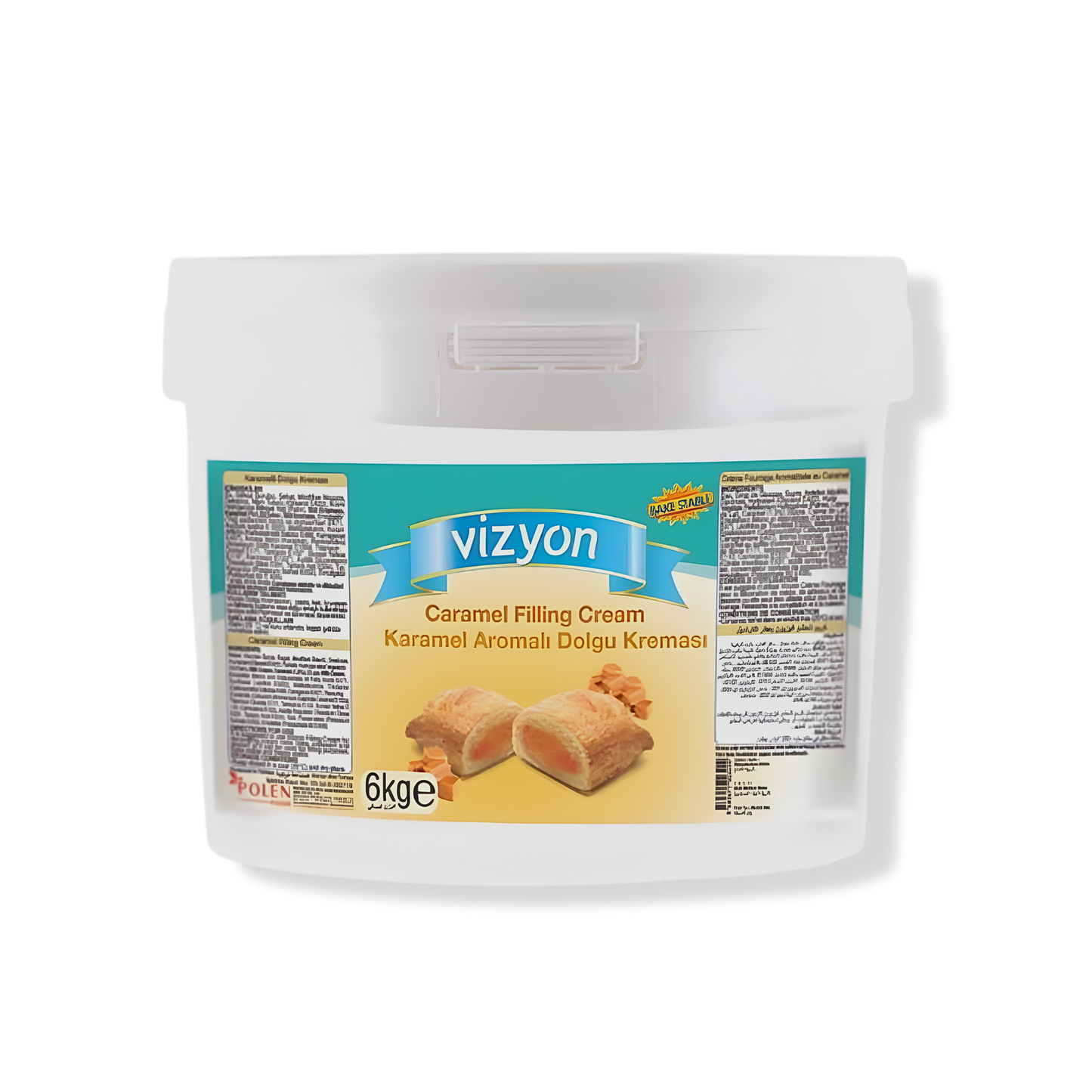 Vizyon Bake-Stable Caramel Pastry Filling (13.23 lbs / 6 kg) - Ready-to-Use