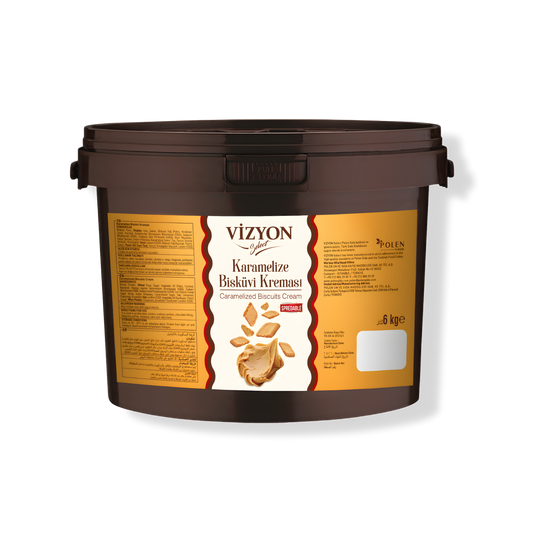Vizyon Caramelized Biscuits Cream (13.23 lbs / 6 kg) - Lotus Style Filling & Spread