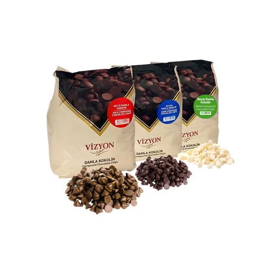 Vizyon Select Compound Milk Chocolate Chips - 2.2 lbs - Baking