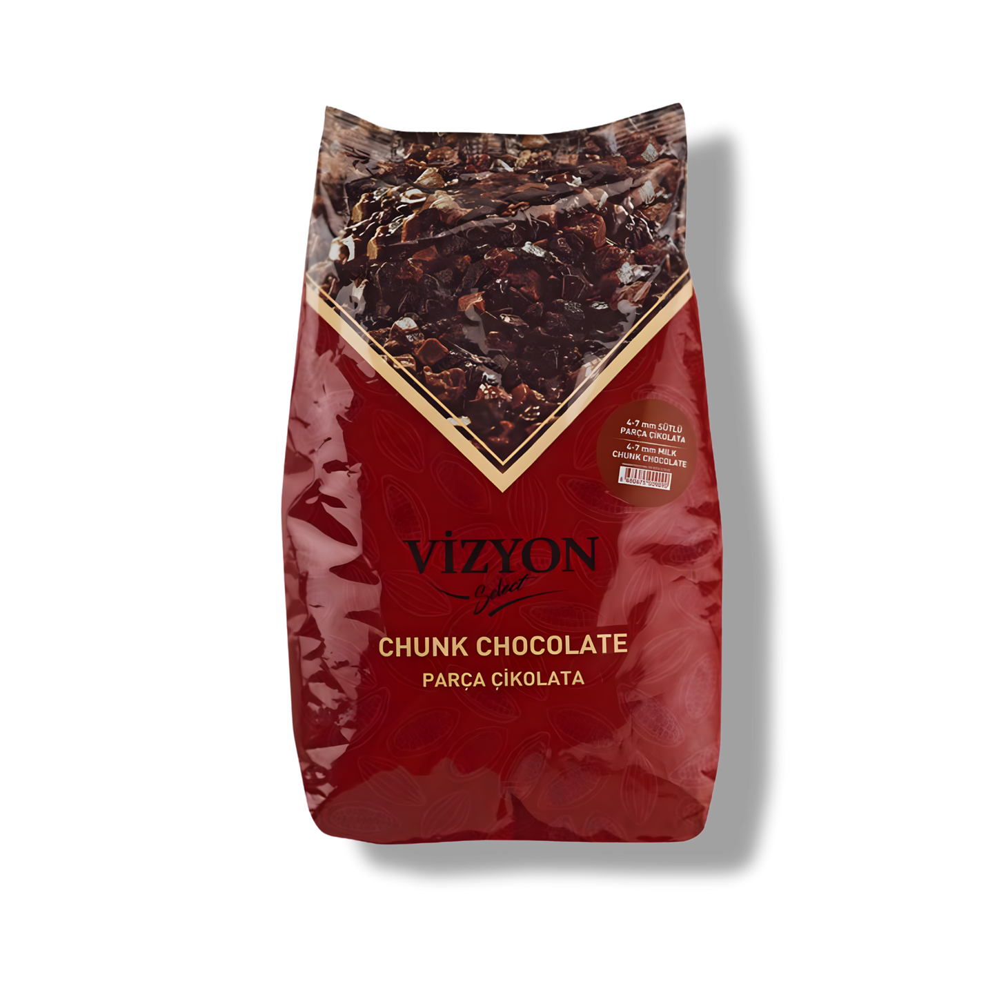 Vizyon Milk Chunk Chocolate (4-7 mm) 5.5 lbs - Premium Baking Chocolate