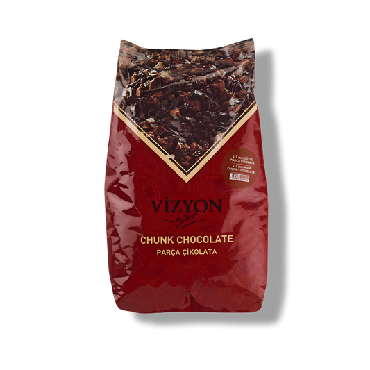 Vizyon Milk Chunk Chocolate (4-7 mm) 5.5 lbs - Premium Baking Chocolate
