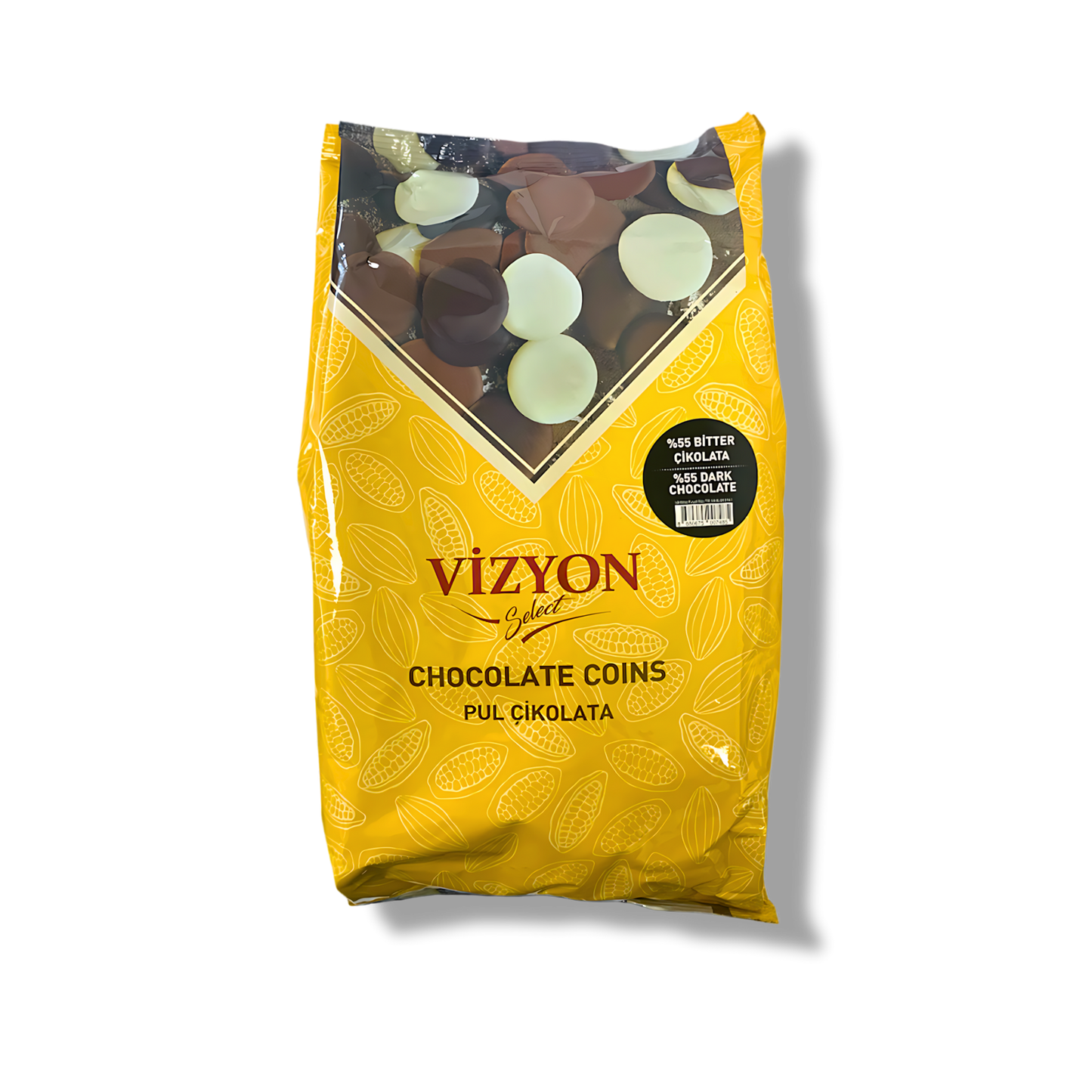 Bitter 55% Couverture Chocolate Coins - 5.5 lbs - Premium Baking Chocolate