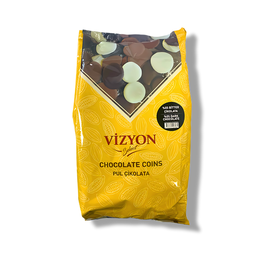 Bitter 55% Couverture Chocolate Coins - 5.5 lbs - Premium Baking Chocolate