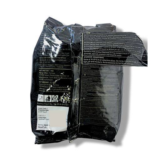 Vizyon Dark Chocolate Chips 2.2 lbs | Premium Extra Chocolate Chips