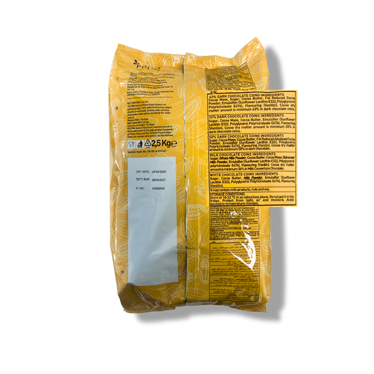 Bitter 55% Couverture Chocolate Coins - 5.5 lbs - Premium Baking Chocolate