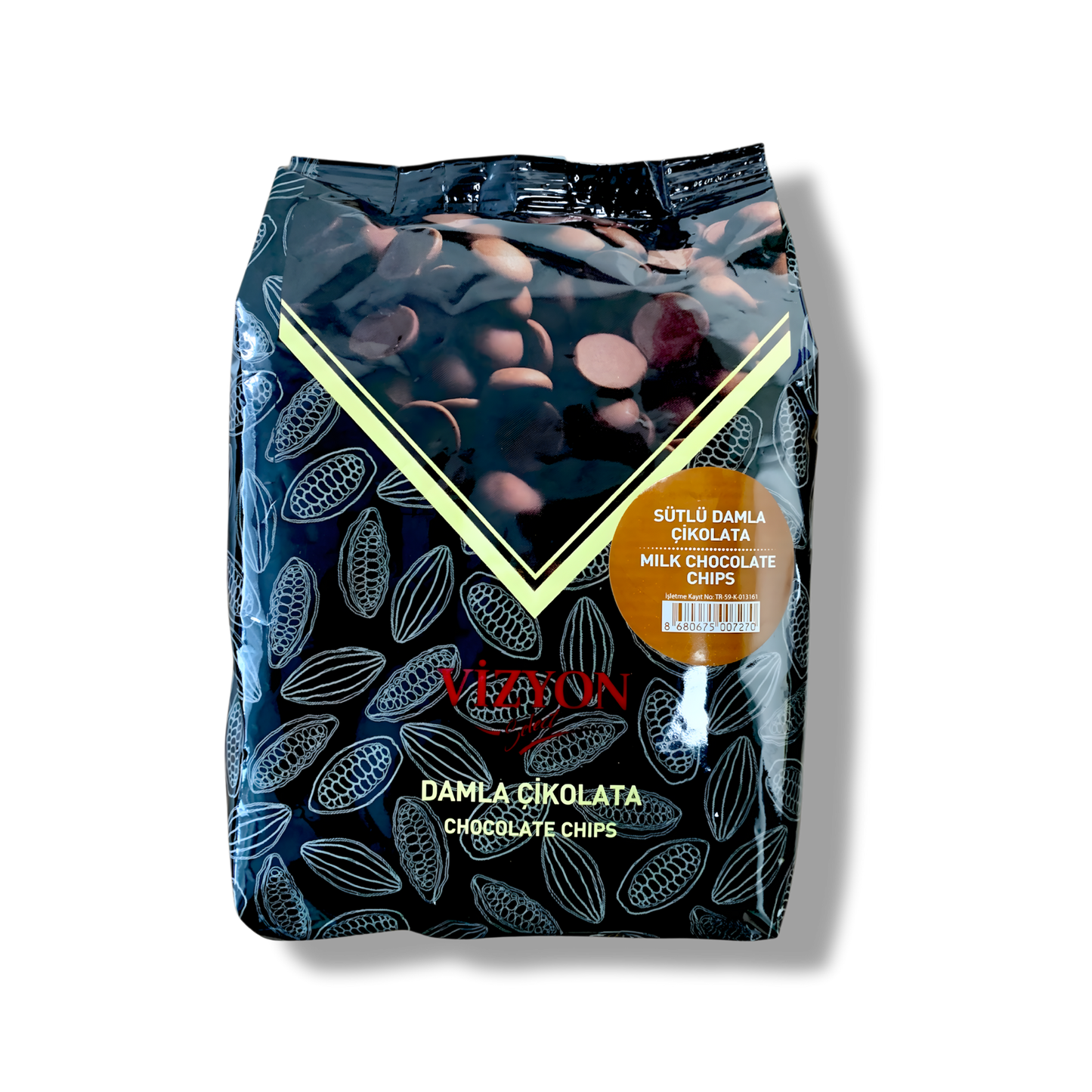 Vizyon Milk Chocolate Chips 2.2 lbs | Premium Milk Chocolate Chips
