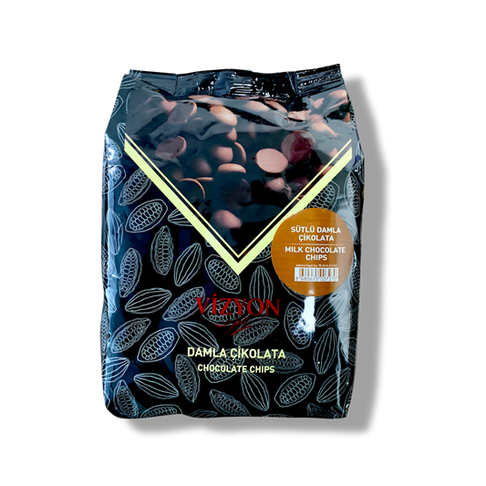 Vizyon Milk Chocolate Chips 2.2 lbs | Premium Milk Chocolate Chips