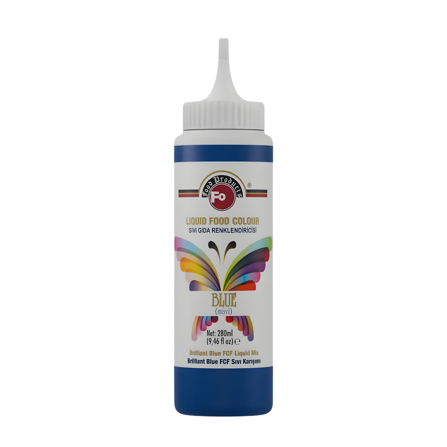 FO Blue Liquid Food Coloring – Professional Liquid Food Color – 280 ml (9.46 fl oz)