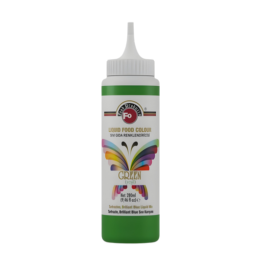 FO Green Liquid Food Coloring – Professional Liquid Food Color – 280 ml (9.46 fl oz)