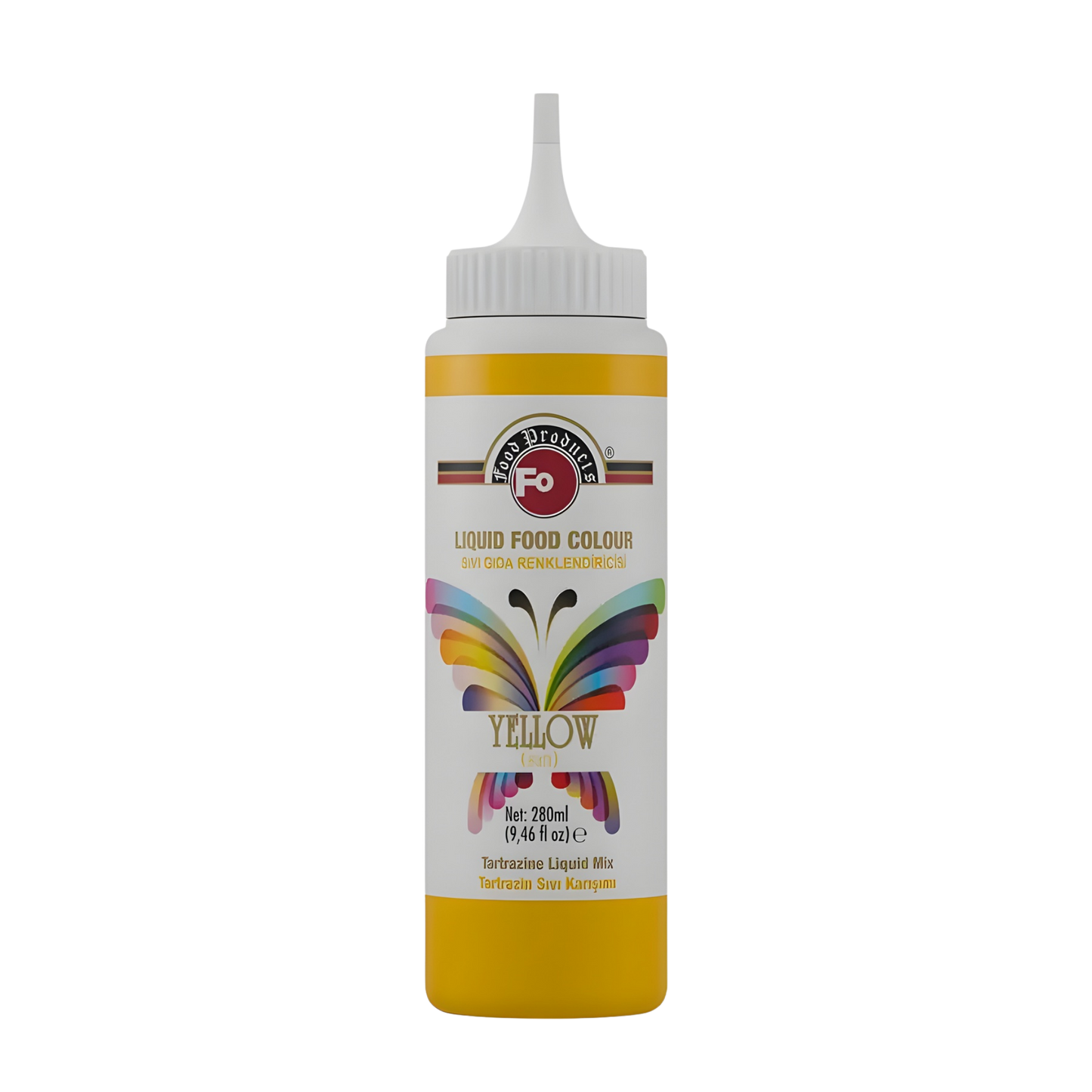 FO Yellow Liquid Food Coloring – Professional Liquid Food Color – 280 ml (9.46 fl oz)