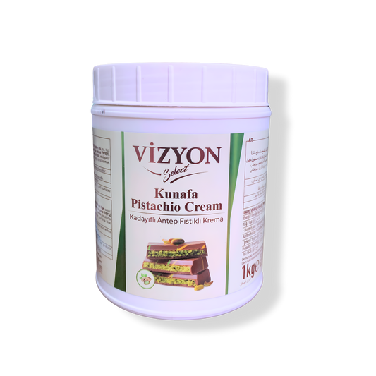 Vizyon Kunafa Pistachio Cream (2.2 lbs / 1 kg) - Viral Dubai Chocolate Filling