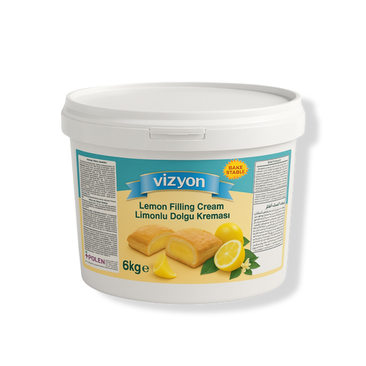 Vizyon Bake-Stable Lemon Filling (13.23 lbs / 6 kg) - Ready-to-Use