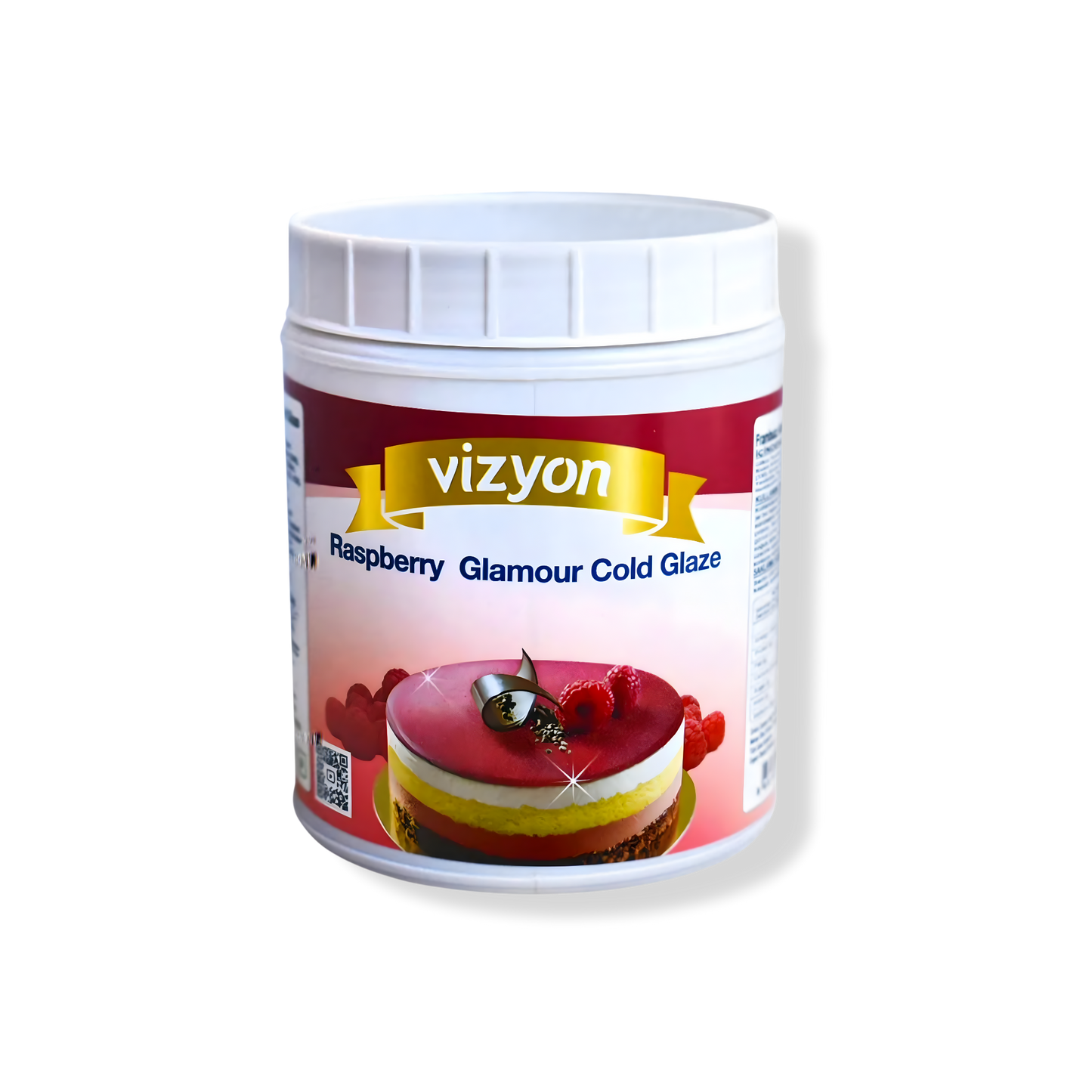 Vizyon Raspberry Glamour Cold Glaze - 2.2 lbs (1 kg) - Ready-to-Use Mirror Effect
