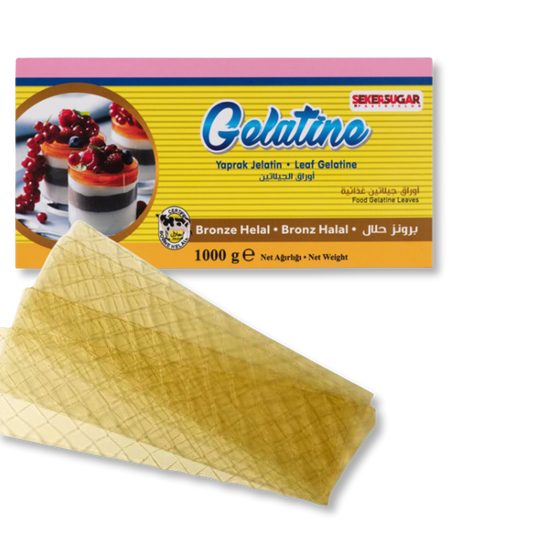 Seker&Sugar Professional Leaf Gelatine 2.2 lbs – Gelatin Sheets for Pastry & Desserts