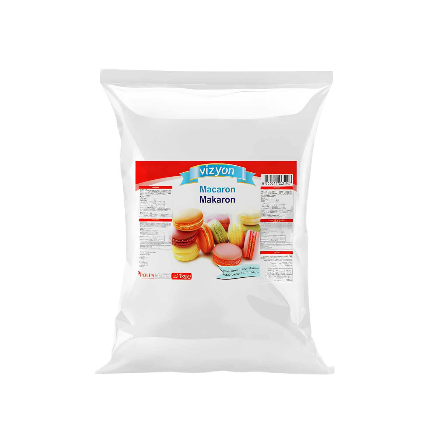 Vizyon Eggless Macaron Mix 2.2 lb | Egg-Free Just-Add-Water Macaron Powder