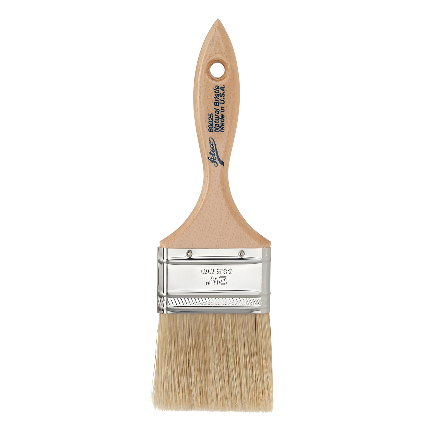 Professional Pastry Brush 2.5” — Natural Boar Bristle with Stainless Steel Ferrule