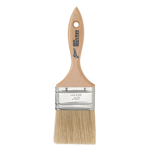 Professional Pastry Brush 2.5” — Natural Boar Bristle with Stainless Steel Ferrule