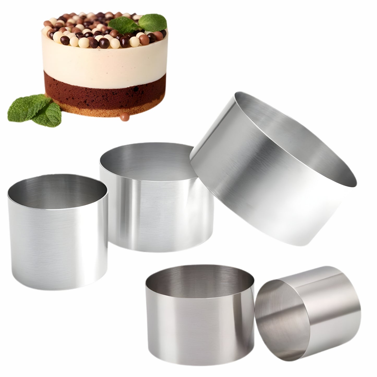 Stainless Steel Round Cake Ring – 3” Height x 9 1/2” Diameter – Professional Pastry & Mousse Mold