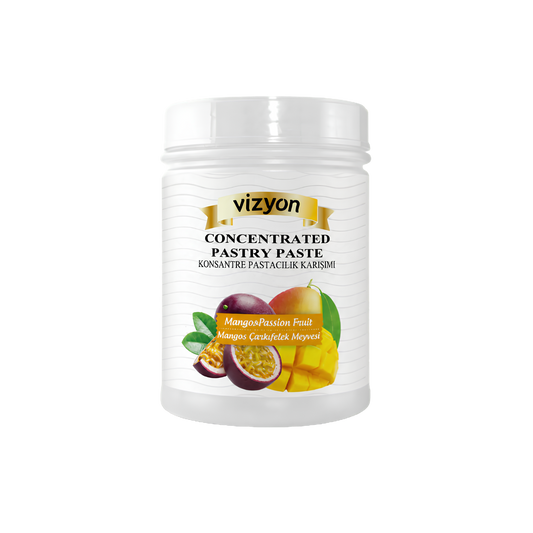 Vizyon Mango & Passion Fruit Concentrated Pastry Paste – 2.2 lb