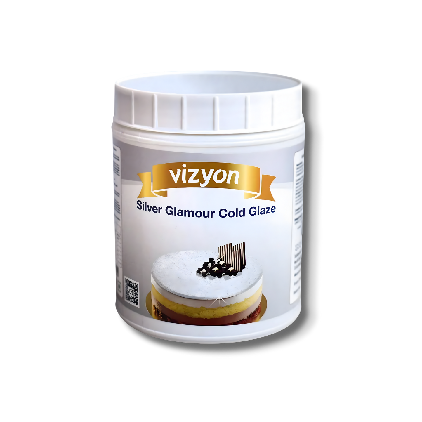 Vizyon Silver Glamour Cold Glaze - 2.2 lbs  (1 kg) - Ready-to-Use Gold Mirror Effect