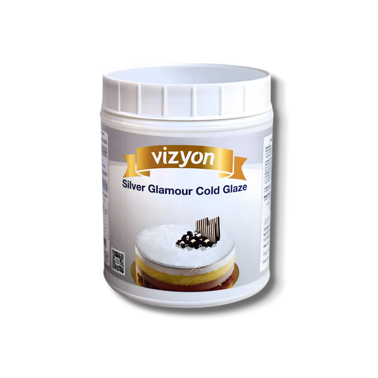 Vizyon Silver Glamour Cold Glaze - 2.2 lbs  (1 kg) - Ready-to-Use Gold Mirror Effect