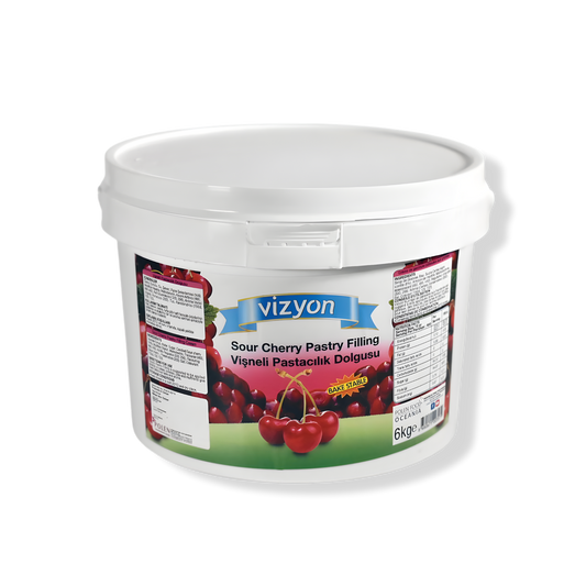 Vizyon Bake-Stable Sour Cherry Pastry Filling (13.23 lbs / 6 kg) - Ready-to-Use (Copy)