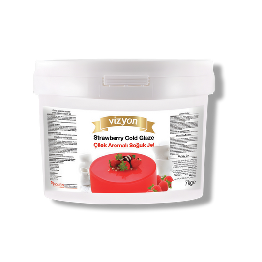Vizyon Select Ready-to-Use Strawberry Cold Glaze - 15.43 lbs - Mirror Shine & Flavor