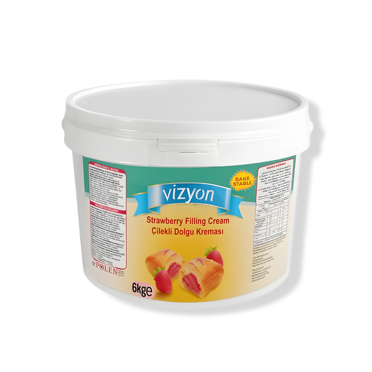 Vizyon Bake-Stable Strawberry Pastry Filling (13.23 lbs / 6 kg) - Ready-to-Use