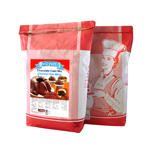 Vizyon Chocolate Cake Mix 22lbs-10 kg – Rich Chocolate Flavor Cake Mix for Professional Baking